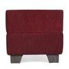 Iris Solid Wood Pouffee in Mossy Maroon Fabric