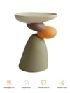 Round Stone Design Resin Showpiece Artistic Decorative Home Accent