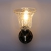 Devansh Metal Electric Wall Light in Antique gold Colour with Transparent Shade Count of 1 Light