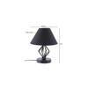 Maisey Black Fabric Shade Table Lamp with Black Iron Base