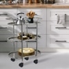 Metalsmith Metal Three Tier Serving Trolley Silver Finish