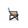 Xavier Solid Wood Accent Chair in Blue Colour