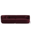 Izza Velvet 4 Seater Sofa in Maroon Colour