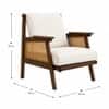 Editor One Seater Sofa Chair in Teak Finish