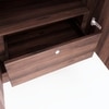 Julian Engineered Wood 4 Door Mirror Wardrobe In Walnut Finish