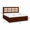 Eshaan Solid Wood Comfort King Bed Hydraulic Storage Provincial Teak Finish Mattress 72 x 78 Inches