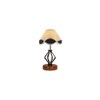 Leighton Vintage Multicolor Shade Table lamp with Wood & Iron Base