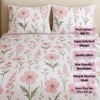 White Floral 400 TC Cotton Flat Super King Size Bedsheet With 2 Pilllow Covers From Threads