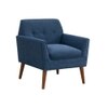 Thomas Boucle Fabric Arm Chair in Blue Colour