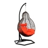 Jungfrau Wicker Swing In Black And Brown Color