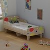 Minimalist Kids Toddler Bed in Oak and Multicolor