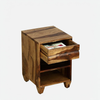 Rehan Solid Wood Bedside Table in Brown Colour