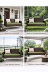 Carry Bird Wicker Patio Furniture Outdoor Balcony Swings In Brown And Olive Green Colour