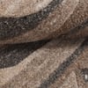 Handmade Round Wool Rug Modern Abstract Brown Charcoal 4 Feet Carpet