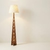 Bevel Beige Jute Floor Lamp with Beige Jute Base
