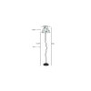 India Multicolour Fabric Floor Lamp with Black Iron Base