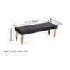 Cairo Sheesham Wood Accent 3 Seater Bench In Black Leatherite