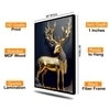 The Castle Decor Golden Deer Wall Painting Framed Artwork 20x30 Inch