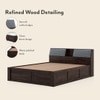 Jennings Solid Wood Queen Size Bed With Box Storage (American Walnut Finish)