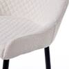 Loberona Fabric Dining Chair in White Colour