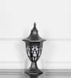 MILANO Black Finish Outdoor Pedestal Gate Light