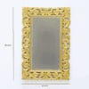 Minar Mango Wood Handpainted Gold Carving Wall Mirror