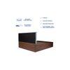 Bakhti Bed With Premium Leatherette Fabric And Box Storage Queen Bed