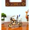 Desert Art Metal Handpainted Golden Bike Pen Stand