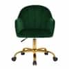 Doe Buck Aurora Modern Green Luxury Velvet Office Chair
