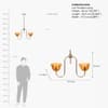Lior Handicrafted Pendant Lamp in Antique Silver Brass finish and Amber Colour