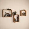 Arthur Iii Rectangular Shaped Set Of 3 Wooden Wall Shelves