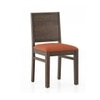 Atlas Solid Wood 6 Seater Compact Dining Table With 6 Atlas Dining Chairs (Finish : Danish Walnut, Chair Colour : Burnt Orange)