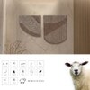 Abstract Handmade Natural Wool Wall Art Beige Textured 2 Panel Set 4 x 2 Feet