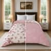 Pink Floral 300 GSM Cotton Double Bed Size Comforter from Threads