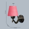 Devansh Metal Electric Wall Light in Antique Gold Colour with Pink Shade Count of 1 Light