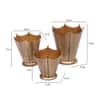 Flower Pot Planter Set Of 3 In Gold Colour