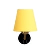 Devansh Metal Electric Wall Light in Black Colour with Yellow Shade Count of 1 Light