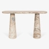 Hump Marble Console Table in White Colour