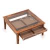 Tate Square Solid Wood Coffee Table In Teak Finish