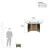 Solace Mild Steel Coffee Table in Beige Colour
