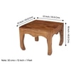 Lyon Sheesham Wood Contemporary Square Coffee Table In Natural Teak Finish