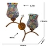 Devansh Metal Electric Wall Light in Gold Colour with Multi Shade Count of 2 Lights