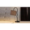 Grey Jute Zig Zag Curvy table lamp with Iron Base (SP42)
