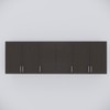 6 Doors Modular Wall Mounted Kitchen Cabinet With Adjustable Shelf In Chiyoda Wange Finish