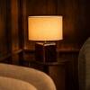 Ember Handicrafted Table Lamp in Splattered glass and Natural Colour