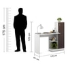 Troy Study Table Frosty White Choco Walnut