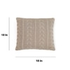 Classical Stone Cotton Knitted Cushion Cover 18X18 Inches