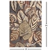 Presto Grey Floral Hand Tufted Wool Carpet 6X9 Feet
