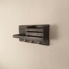Richmond Wooden Wall Shelf Organiser With Key Holders