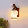 Devansh Solid Wood Electric Wall Light in Brown Colour with Multi Shade Count of 1 Light